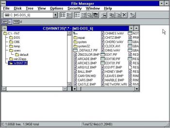 Файловый менеджер в Windows NT 3.51
